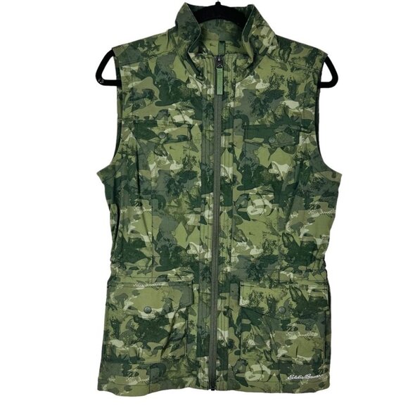 Eddie Bauer  Camo Green Army Travex Women’s Lightweight Outdoor Vest M - Picture 1 of 16